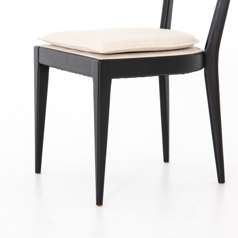 Britt Upholstered Dining Chair, Brushed Ebony