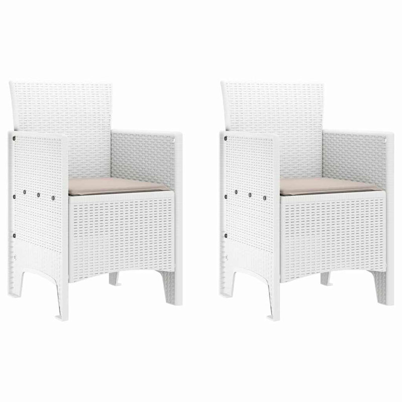 Patio Dining Side Chair, Khaki, White