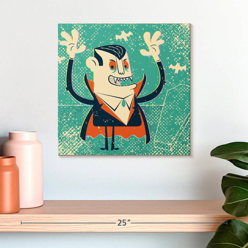 Caricature d'un vampire Kelan, H 16 po x l 16 po