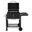 Heavy-duty Charcoal Grill With Foldable Side Table & Wheels - Outdoor Bbq Grill For Patio/backyard