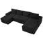 Canapé modulaire en forme de U 133,4 po pour salon, canapé-lit modulaire désossé et confortable, sans assemblage, noir-1812293294
