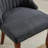 Rayon Cloth Flocking Linen Dining Chairs Channel Kitchen Dinner Chair Comfy Fabric Upholstered Accent Chair For Dining Room With Curved Solid Wood Legs (No Including Dining Table)-783753220