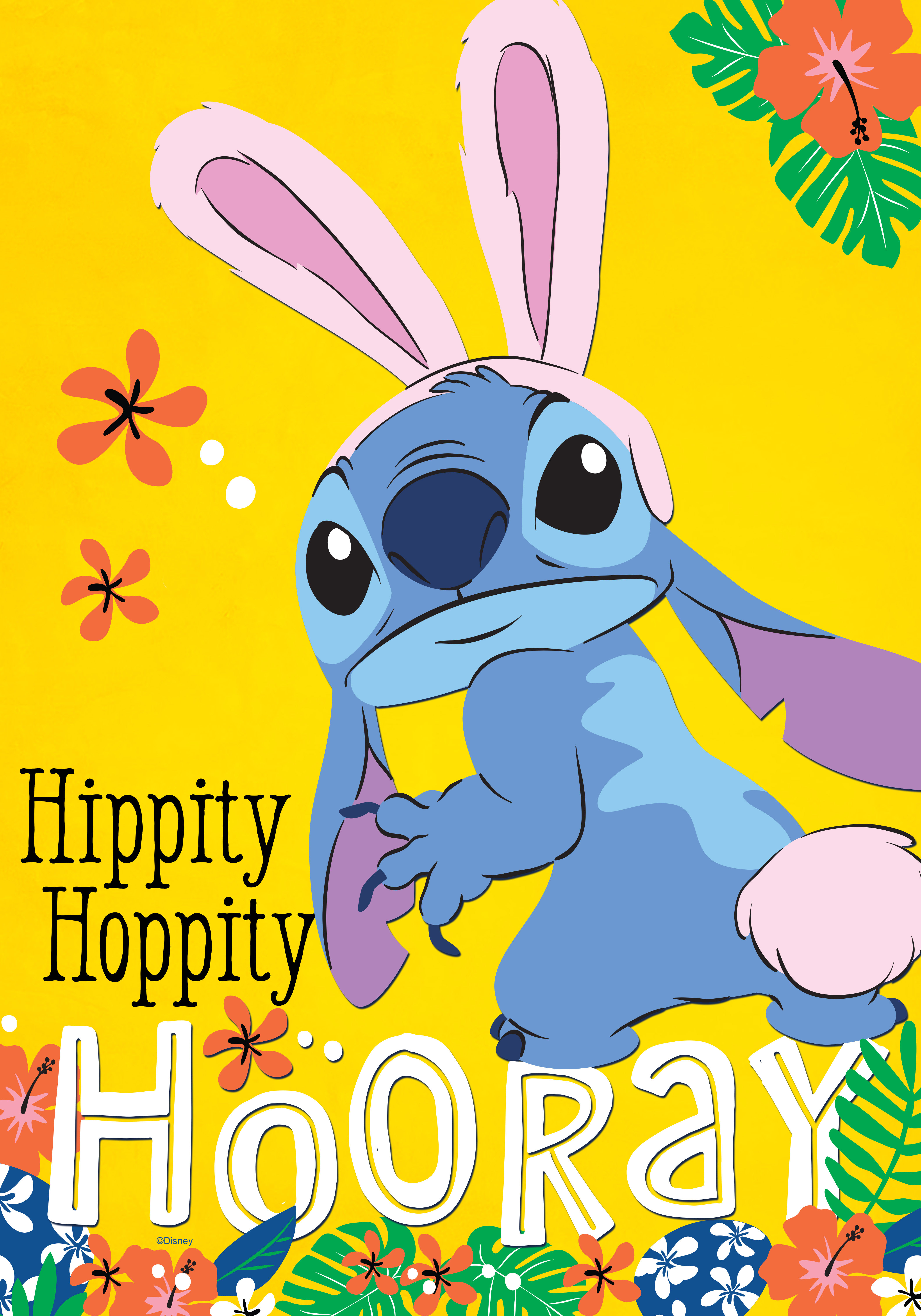 Back Yard Glory Disney Easter Bunny Stitch House Flag, 28 x 40,  Officially Licensed Disney Product, Flag Stand Sold Separately | Wayfair