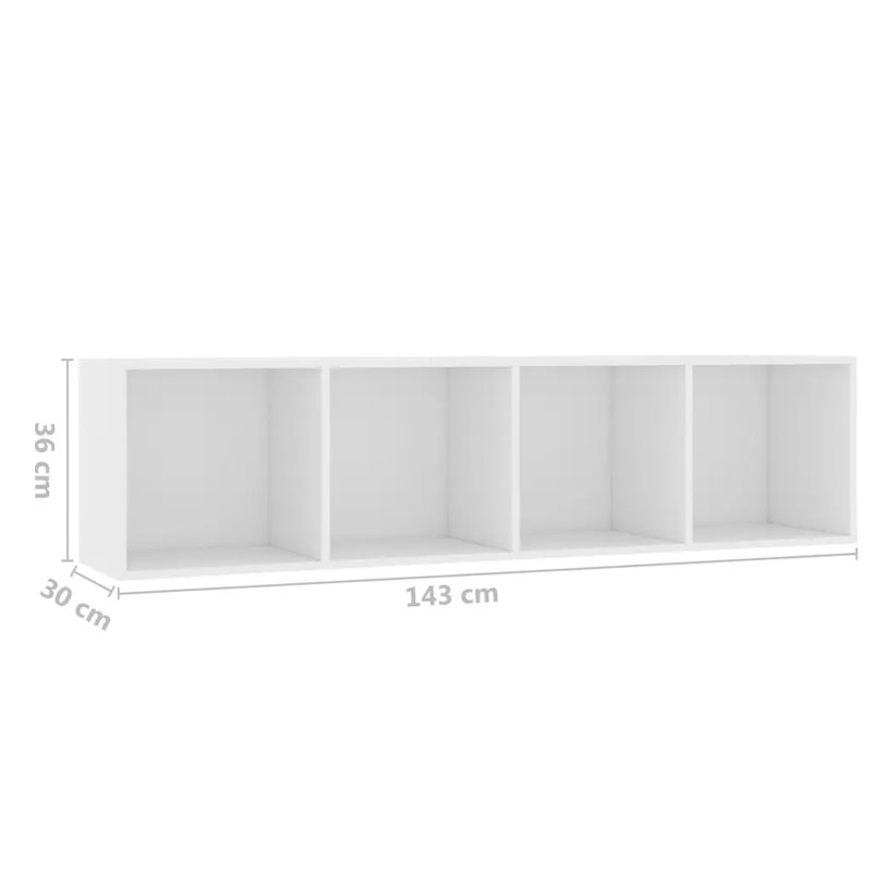 Keya Bookcase, White