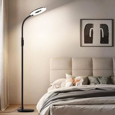 70" LED Touch Control Floor Lamp, Dimmable 3 Color Temp With Adjustable Gooseneck