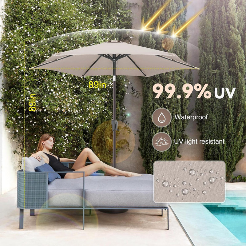 Parasol de patio extérieur - Parasol de table Waterprool UV Prote ...