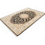 Tapis noir Indo-nain à motif floral noir 6 x 9