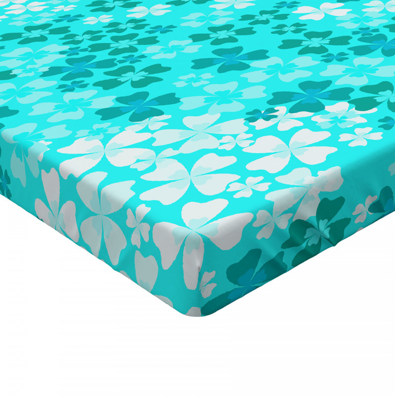 Microfiber Floral Fitted Sheet, Floral, Full/Double Fitted Sheet
