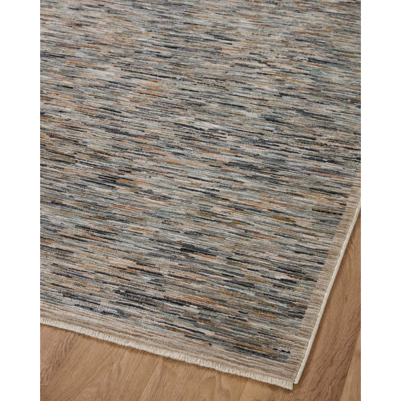 Machine Woven Polyester Area Rug in Gray, Rectangle 2'3" x 3'10"