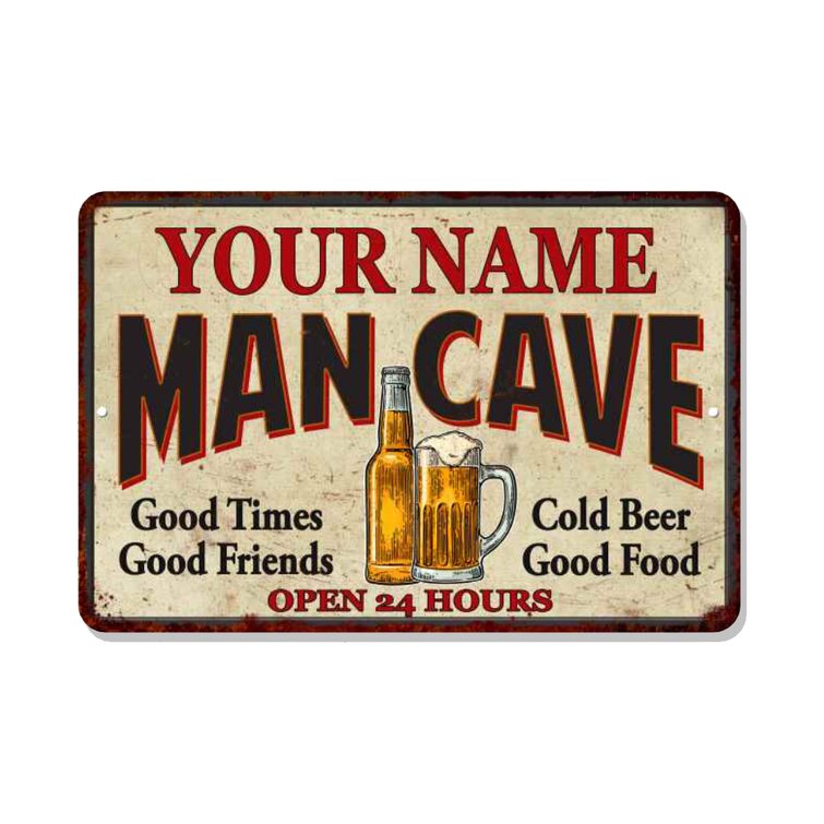 Chico Creek Signs Personalized Man Cave Sign Custom Name Metal