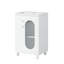 Meuble-lavabo de 20 po avec lavabo, meuble-lavabo avec tablette à deux niveaux, tablette réglable, bois massif et panneau de fibres à densité moyenne