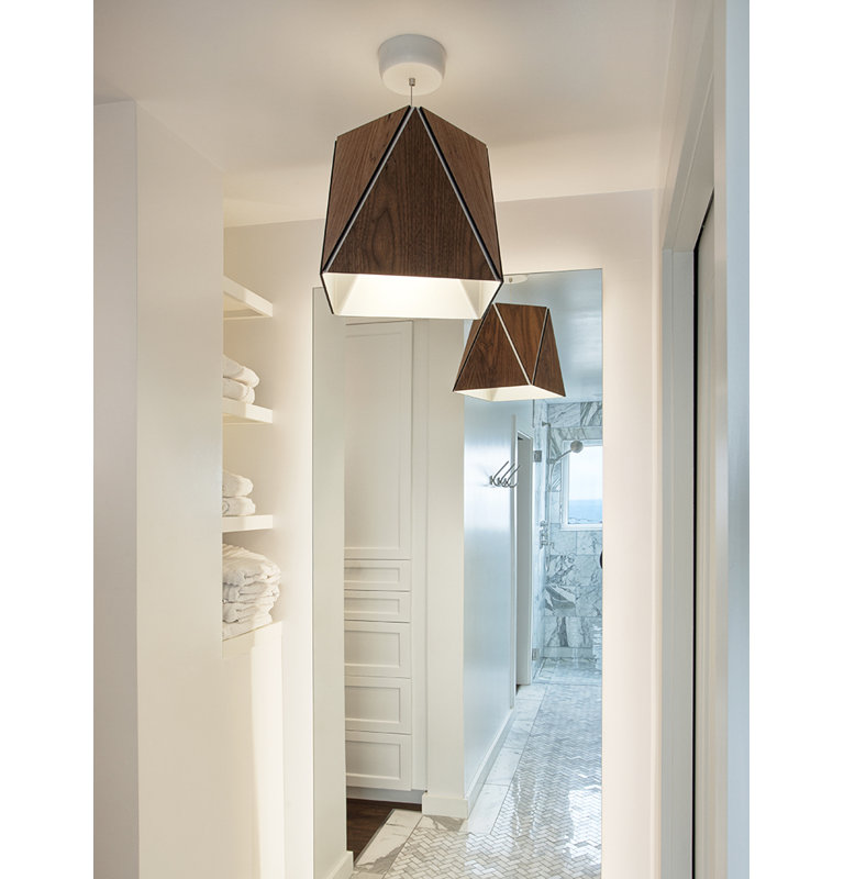 Calx 4 - Light Chandelier, White Washed Oak/Rose Gold