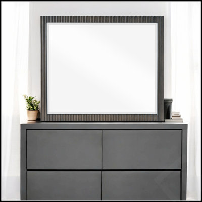 Clayten Espresso Finish Wall Mirror, Reflective And Durable, Perfect For Enhancing Room Aesthetics And Brightening Spaces.