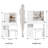 37-Inch Left Drawer Vanity Table With Cushioned Stool, 2 AC+2 USB Sockets, Hair Dryer Stand, And 3-Color LED Sliding Mirror-240564800