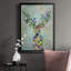 Fantastic Florals Deer, Portrait, reproduction encadrée de qualité supérieure - prête à être accrochée-88285404-88285405