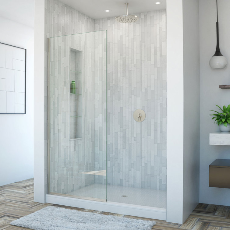 Linea 30" W x 72" H Frameless Fixed Glass Panel