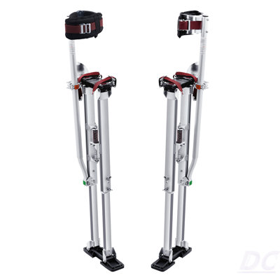 Drywall Stilts, 36''-50'' Adjustable Aluminum Tool Stilts With Protective Knee Pads, Durable And Non-Slip Work Stilts For Sheetrock Painting, Walking, Taping, Silver