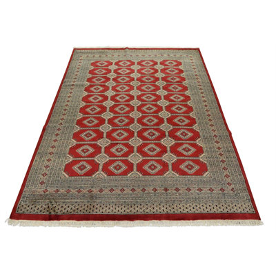Tapis Bokhara Jaldar 8’3” x 10’2” en laine rouge, style tribal, noué à la main, oriental : 4 800,00 $ (Prix d’origine : 4 800,00 $ ; prix actuel : 1 440,00 $)