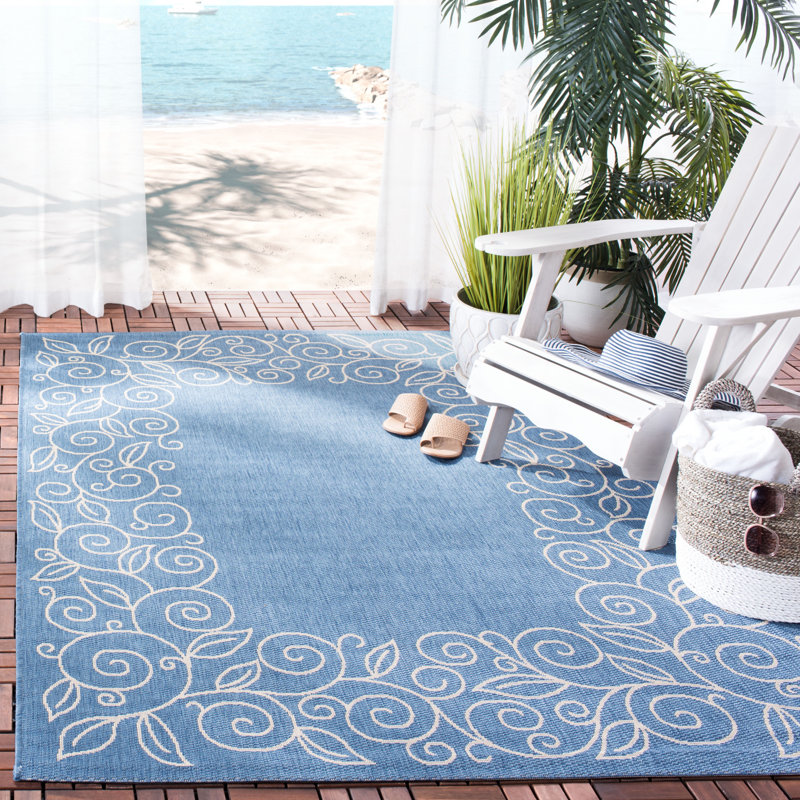 Herefordshire Performance Floral Indoor/Outdoor Area Rug, Rectangle 9' x 12'