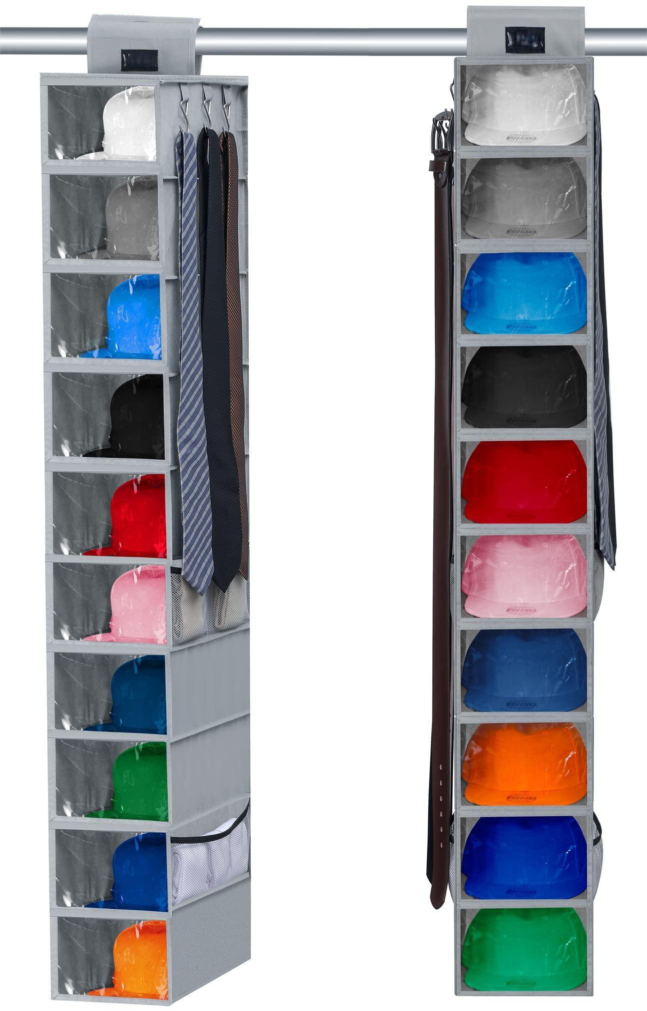 Weatherproof Hat Rack Rebrilliant Hat Rack - 10 Shelf Hat Organizer For Closet With Dust ...