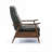 Recliners, Modern Wood Arm Push Back Recliner - Charcoal Gray | Fabric