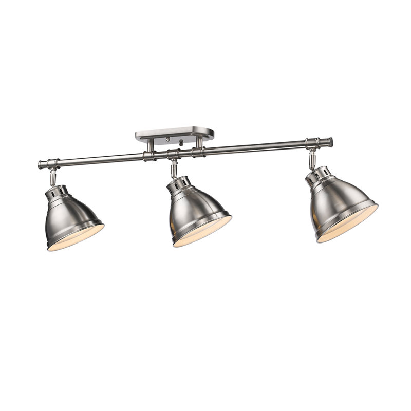 Drakeford 35.375'' 3 -Light Fixed Track Track Kit with Dimmable and Adjustable Head, Pewter, Pewter