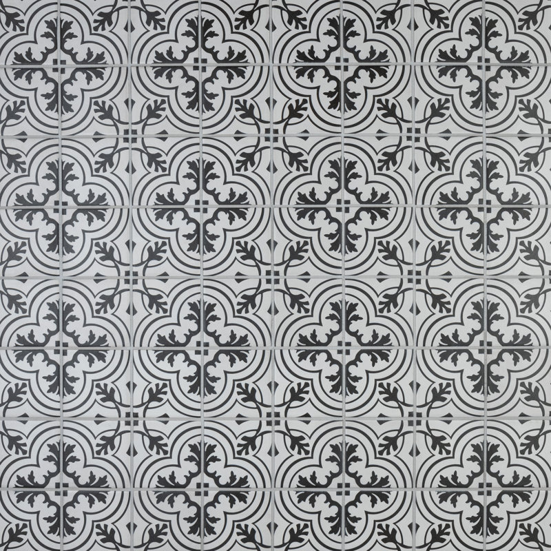 Twenties Mini 4" x 4" Ceramic Patterned Wall & Floor Tile