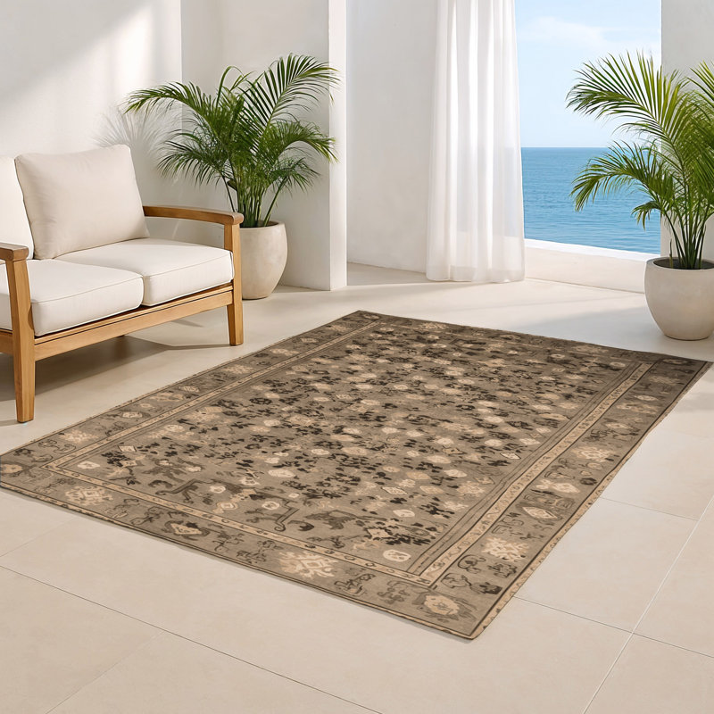 Tapis d'intérieur et d'extérieur gris français, Rectangle 4pi x 6 pi