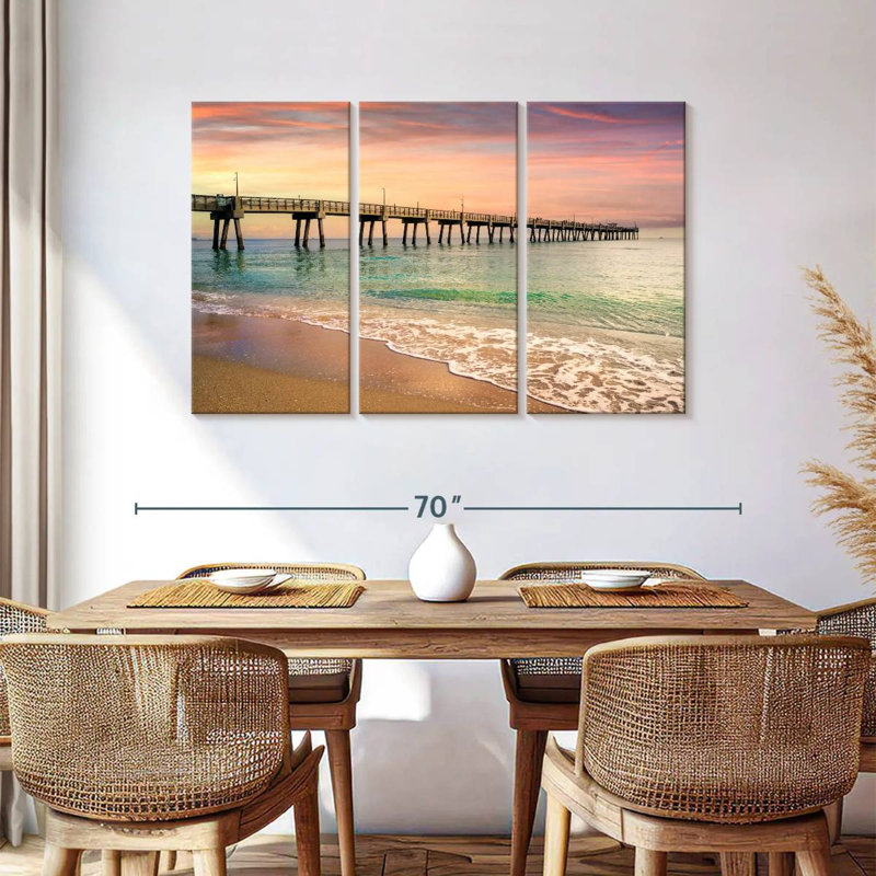 Aletra Beach Pier Sunrise South Florida, H 36 po x l 57 po