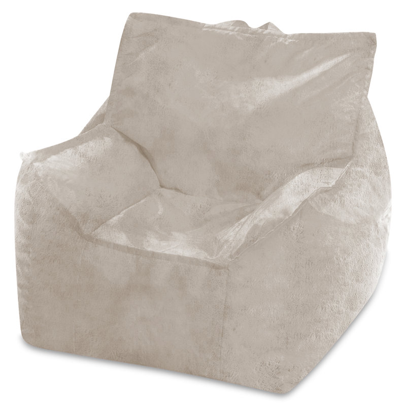 Fauteuil à billes Posh Creations, Fausse fourrure de lapin crème