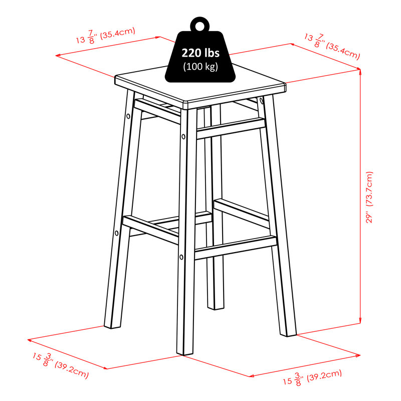 Tabouret de bar et de comptoir Chelby Yuriko, Tabouret de bar (siège d'une hauteur de 29 po)