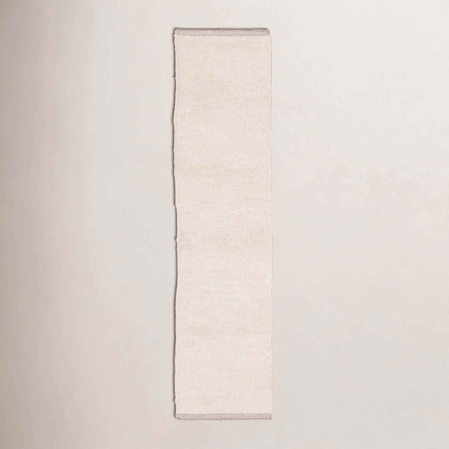 Ada Cream Hand-Woven Wool Rug, Runner 3' x 12'