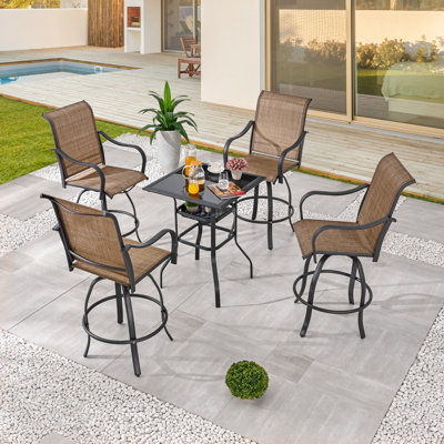 Motto Square 4 - Person Bar Height Bistro Dining Set