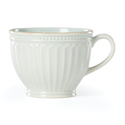 French Perle Groove Ice Blue Latte Mug