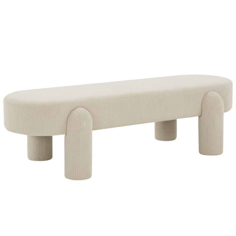 Banc rembourré Arland, Sable