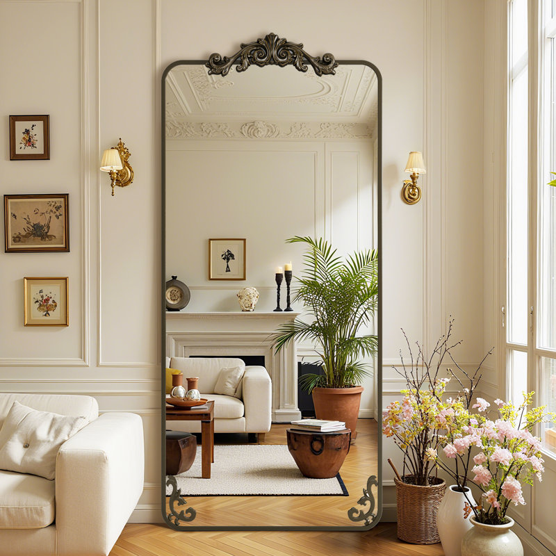 Miroir Ornately, Cuivre antique, 65 po x 24 po