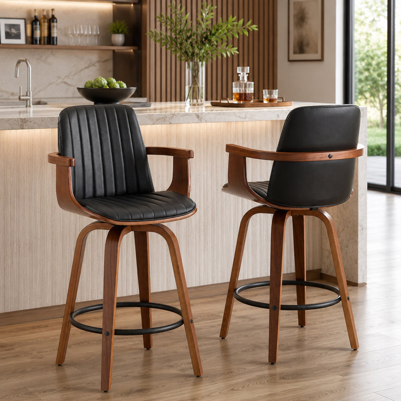 Swivel Counter & Bar Stool, Black