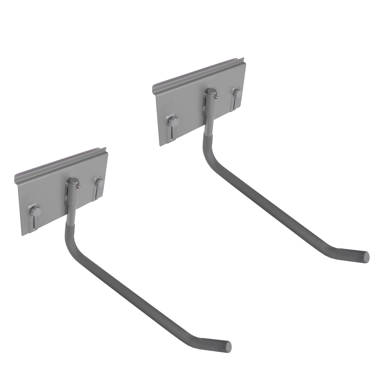 Essential 12 Deep Slatwall Peg Hook in Black: Streamlined Modern