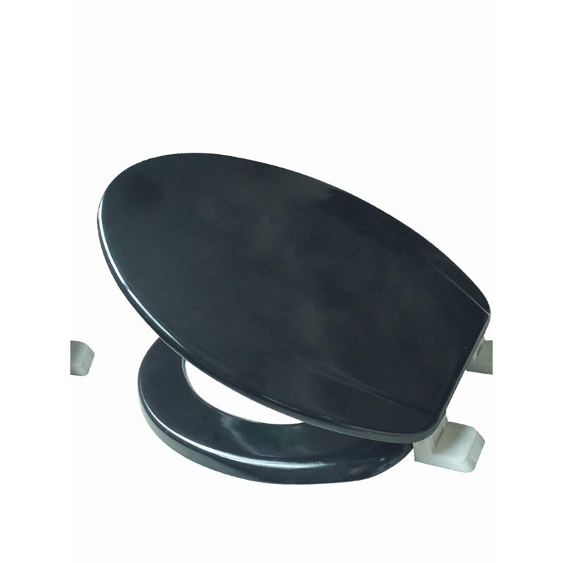 UltraClean Elongated Toilet Seat with Quick-Release Hinges - Black