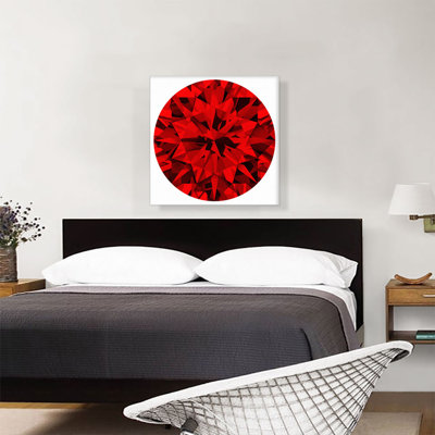 " Red Round Brilliant Cut Diamond Jewel "