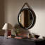 Des Round Solid Wood Mirror-1077681929