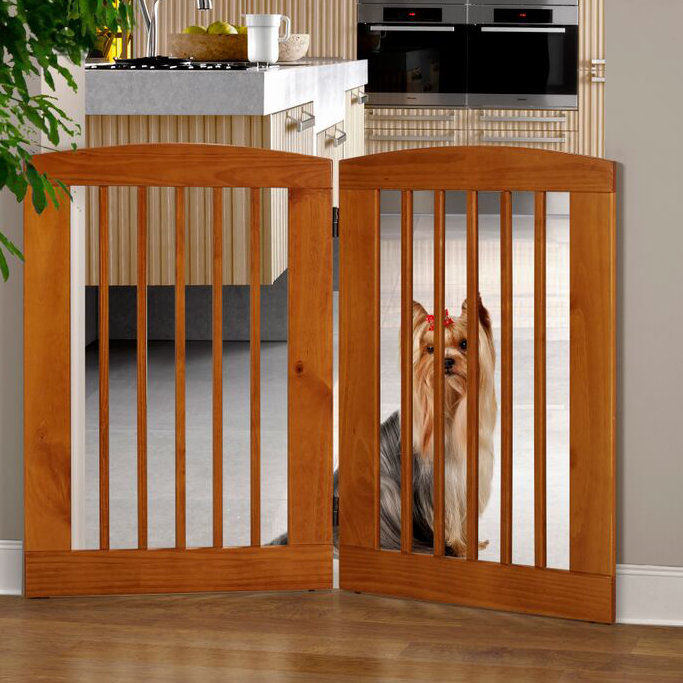 Barrière pour animaux Daniella, Moyen (H 24 po x l 48 po x L 0,75 po), gris
