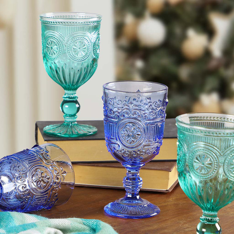 Lapel 270ml Goblet Set, Blue/Turquoise