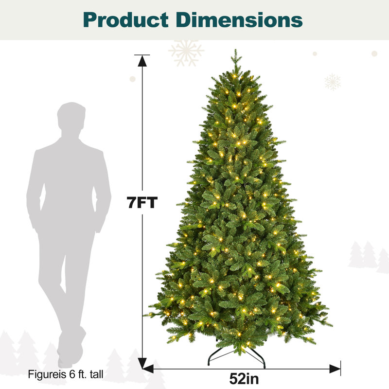 Arbre de Noël artificiel épinette pré-éclairé, 7'