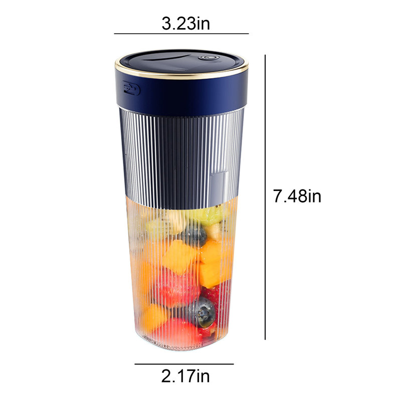 Portable Blenders ,Personal Blend-er For Shakes And, Fruit Juicer USB Rechargeable With 6 Blades, Handheld Blenders For Sports Travel And Outdoors