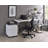 White & Chrome Finish Writing Desk-2744333