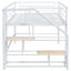 Lit mezzanine moyen avec escalier de rangement, simple, blanc