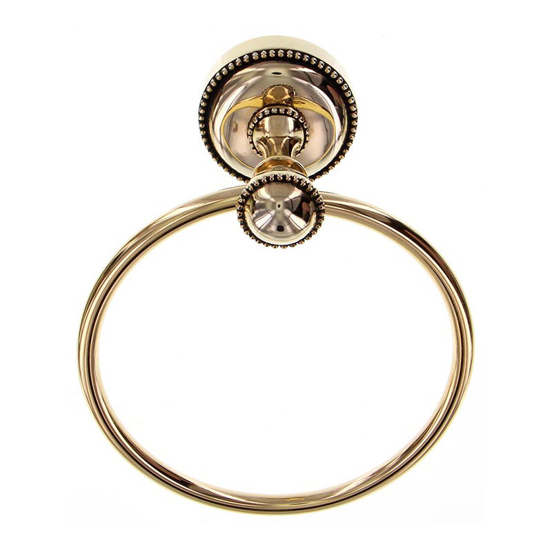 Sanzio Towel Ring, Antique Gold