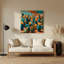 Art mural en métal rose de Southwestern Plants