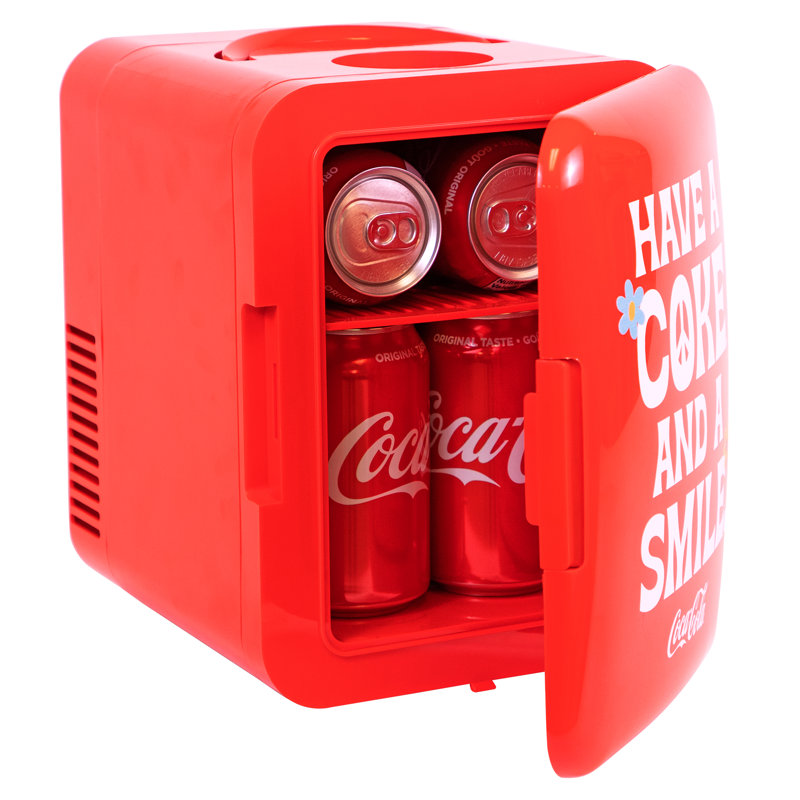 Coca-Cola Smile1971 Series 4L Cooler/Warmer 12V DC 110V AC Mini Fridge
